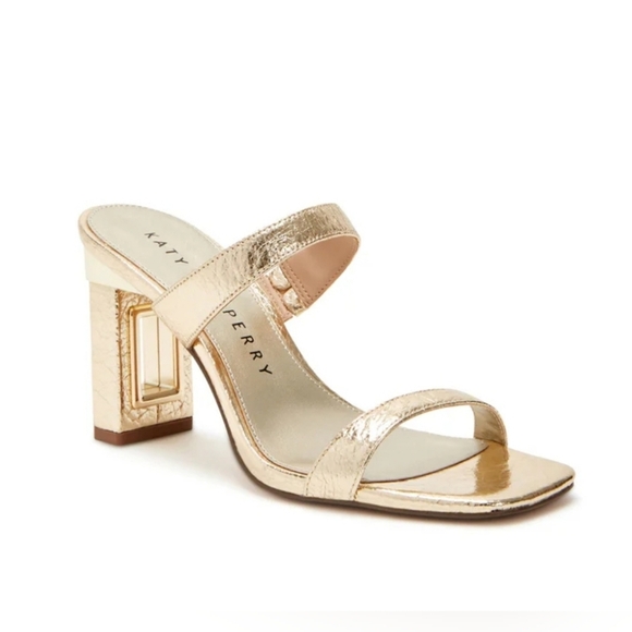 KATY PERRY COLLECTIONS, The  Hollow Sandal, Crinkle.Gold, Size 7, NWOT - Picture 1 of 14